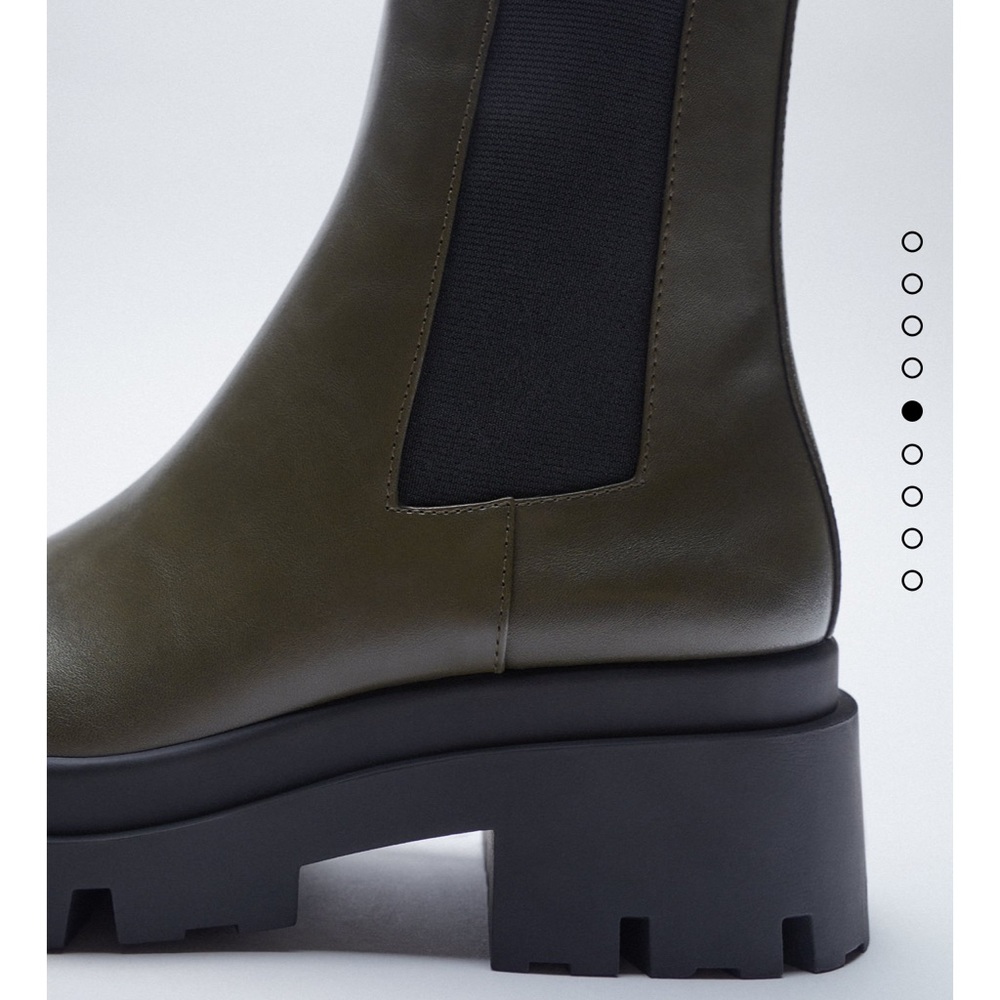 Zara low heeled lug sole ankle boots - Picture 6 of 12